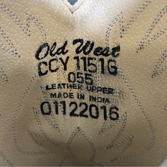 Old West Cowboy Western Boots-Dark Brown-Leather-Women Size 7/Youth Size 5.5 - Picture 8 of 12